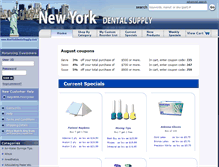 Tablet Screenshot of newyorkdentalsupply.com